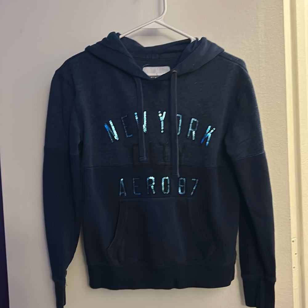 Blue Aeropostale hoodie , size xs/tp
